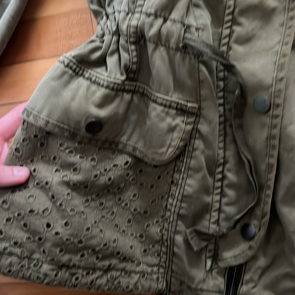 Anthropologie Eyelet Army Jacket - Picture 4 of 5